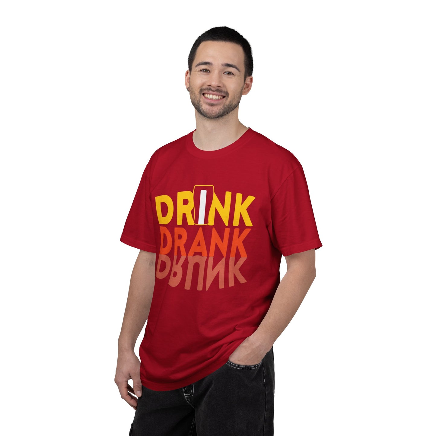 Funny Drink Drank Drunk Want To Drink Beer sarcastic Beer Glass Sip & Smile Unisex Heavy Cotton T-Shirt