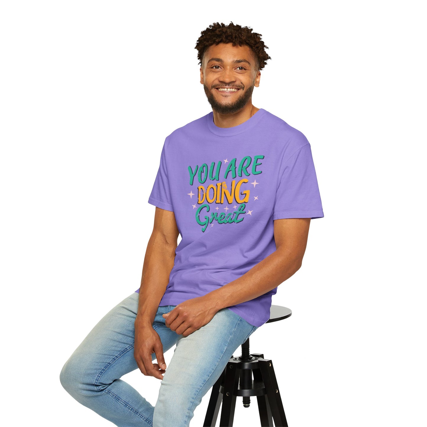 You Are Doing Great Trendy Tee Motivational Daily Reminder Supportive Dedication Positivity Keep It Up Unisex Heavy Cotton T-Shirt