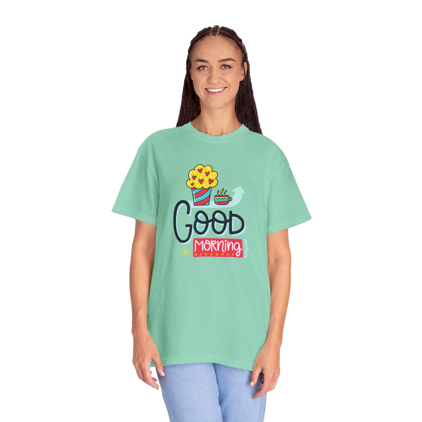 Good Morning Lazy Day Achiever Morning Champion Tee Daily Victory Sleep Defeated Unisex Heavy Cotton T-Shirt