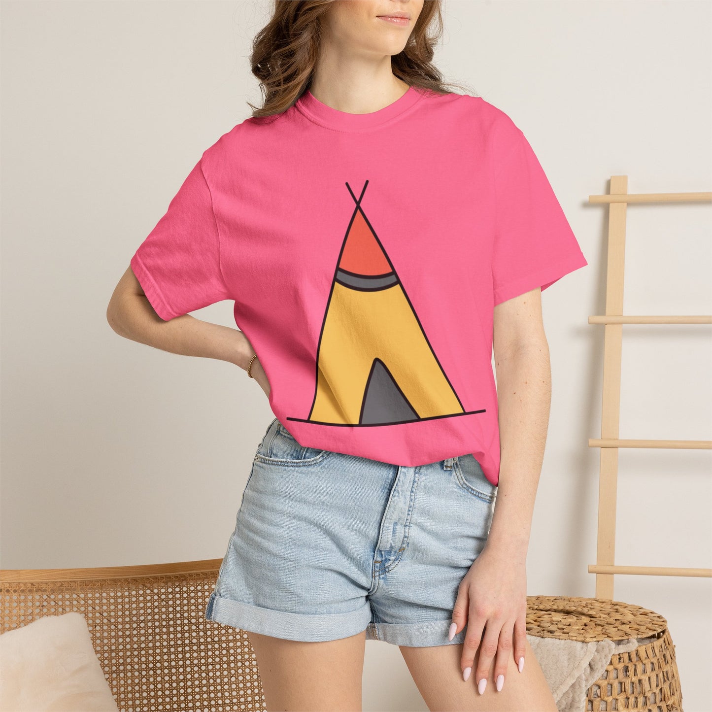 Camping Adventure Lovers Tee Nature Exploration Bonfire Travel Van Unisex Heavy Cotton T-Shirt