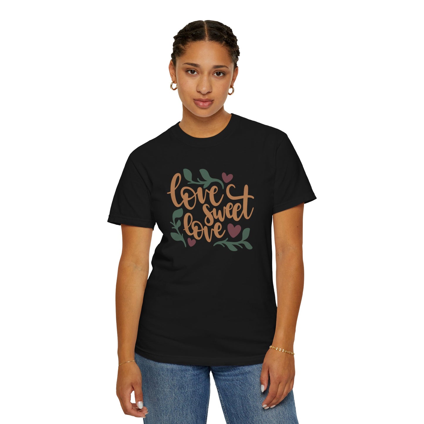 Love Sweet Love Boundless Love Affection Lover’s Tee Infinite Bliss Butterfly Kisses Evergreen Romance Unisex Heavy Cotton T-Shirt