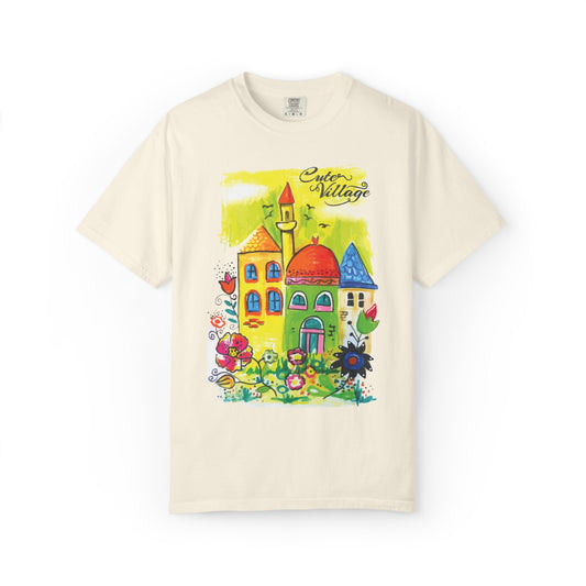 Cute Village Heartwarming Lovely Trendy Tee Sweet Charismatic Beautiful Fragrance Rose Passionate Artists Colors Unisex Heavy Cotton T-Shirt