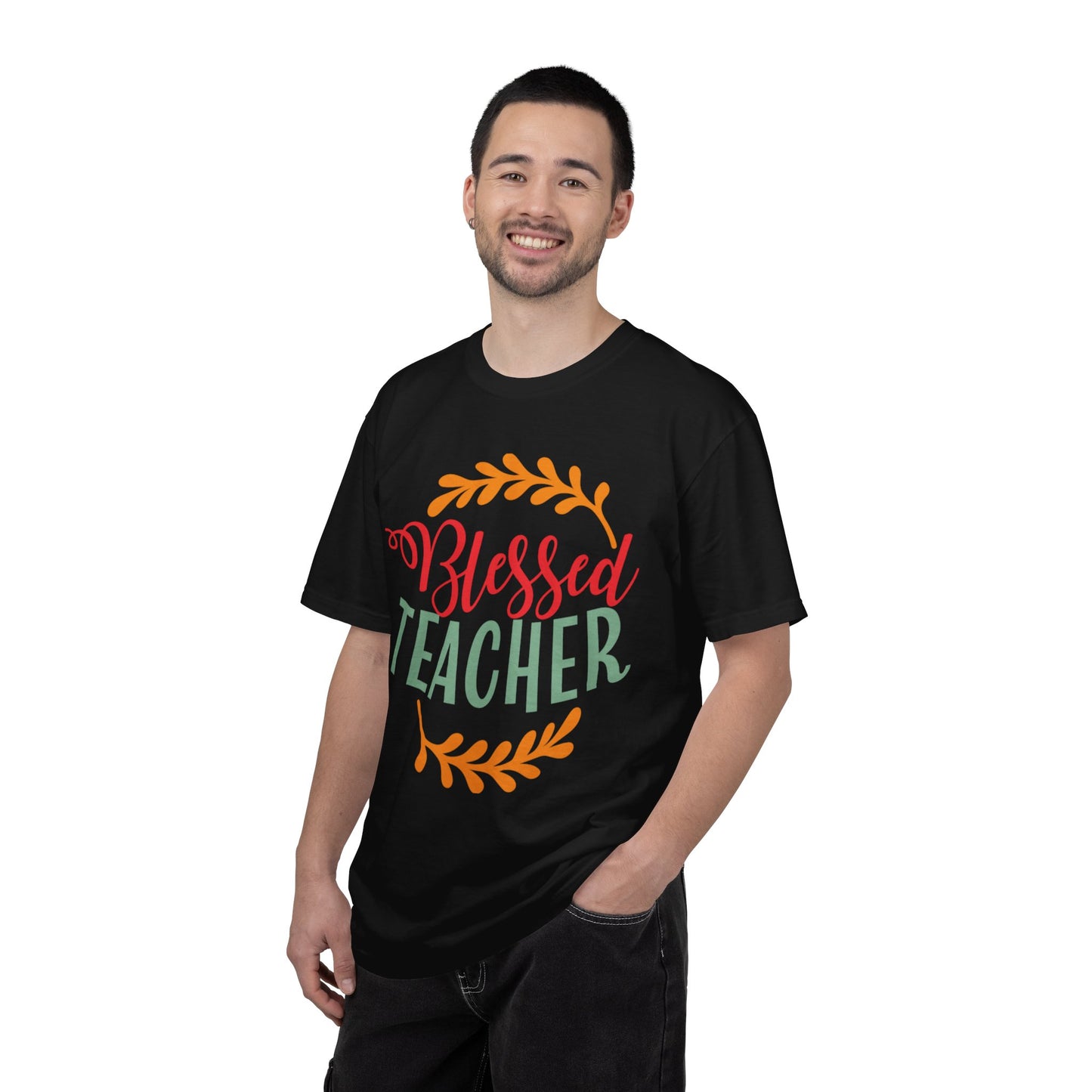 Blessed Teacher Role Model Supportive Learning Positive Reinforcement Moral Values Unisex Heavy Cotton T-Shirt
