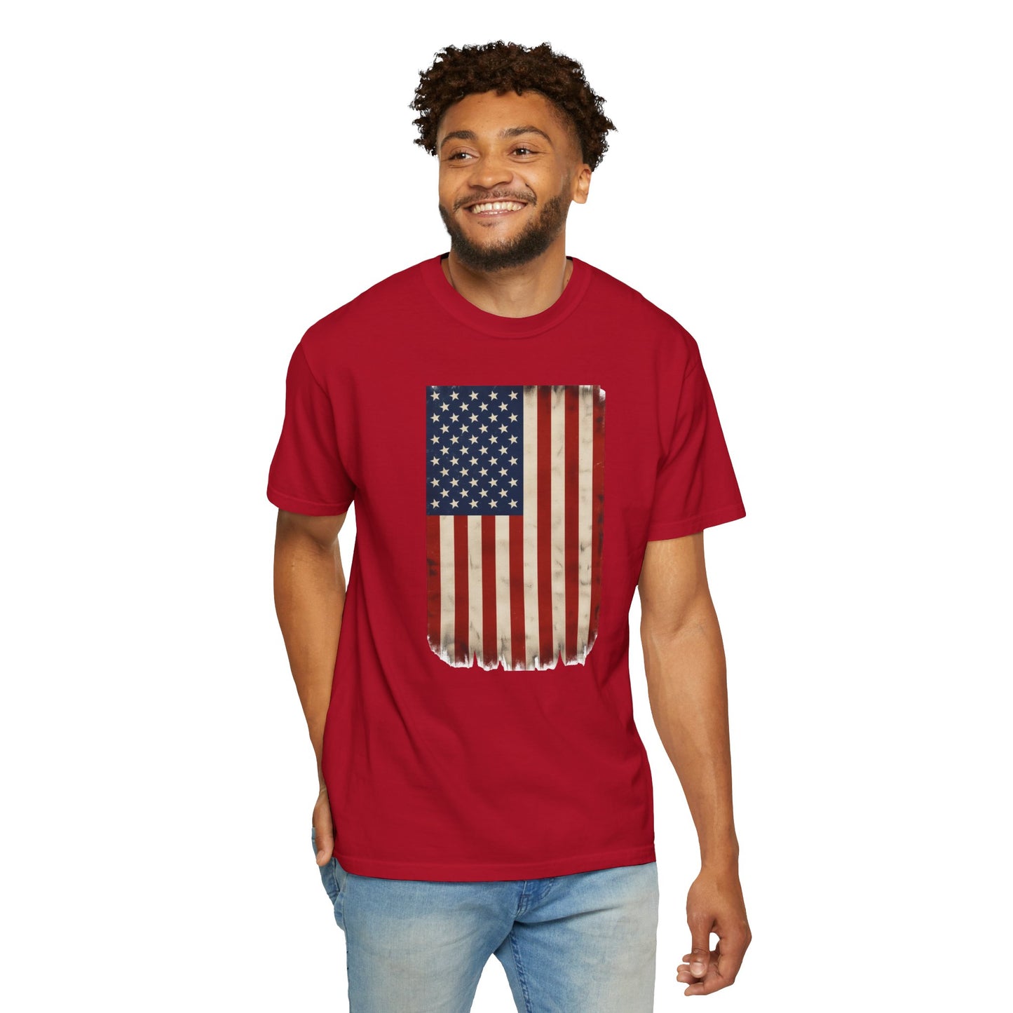 Flag USA - Unisex Garment-Dyed T-shirt