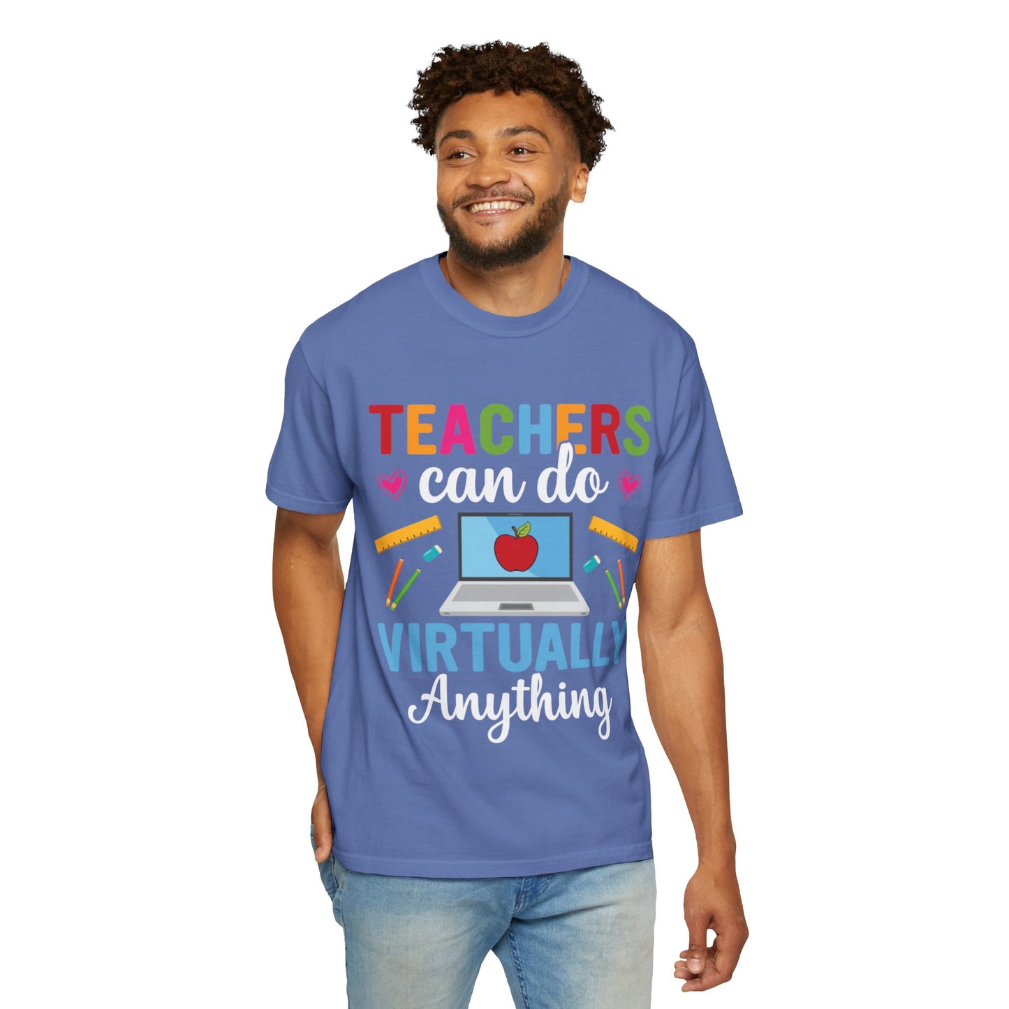 Inspirational Teacher Can Do Virtually Anything Enlightenment Bridge Builder Lifelong Mission Unisex Heavy Cotton T-Shirt