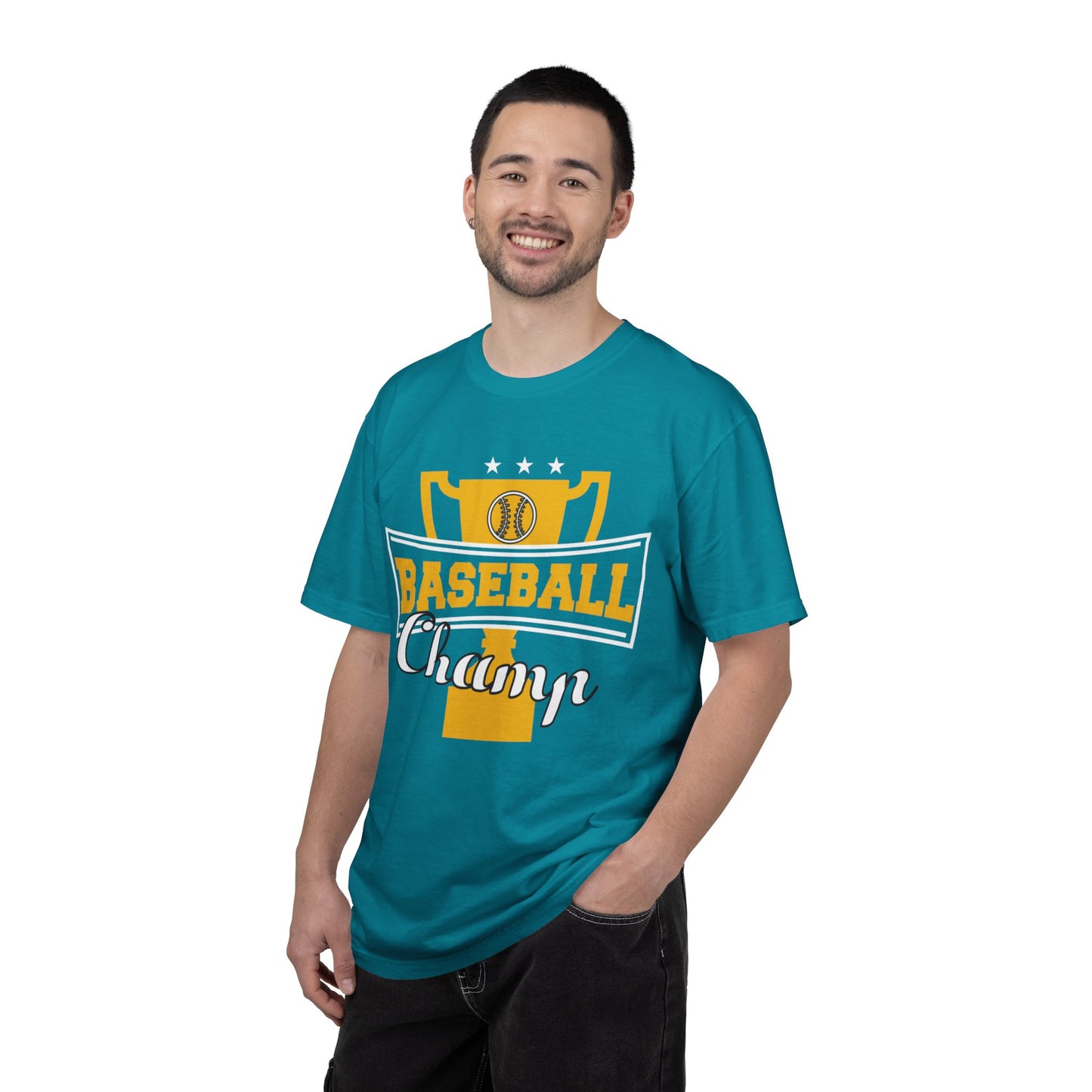 Baseball Champ Tee Bullpen Pitcher Bats League Game Sports Unisex Heavy Cotton T-Shirt