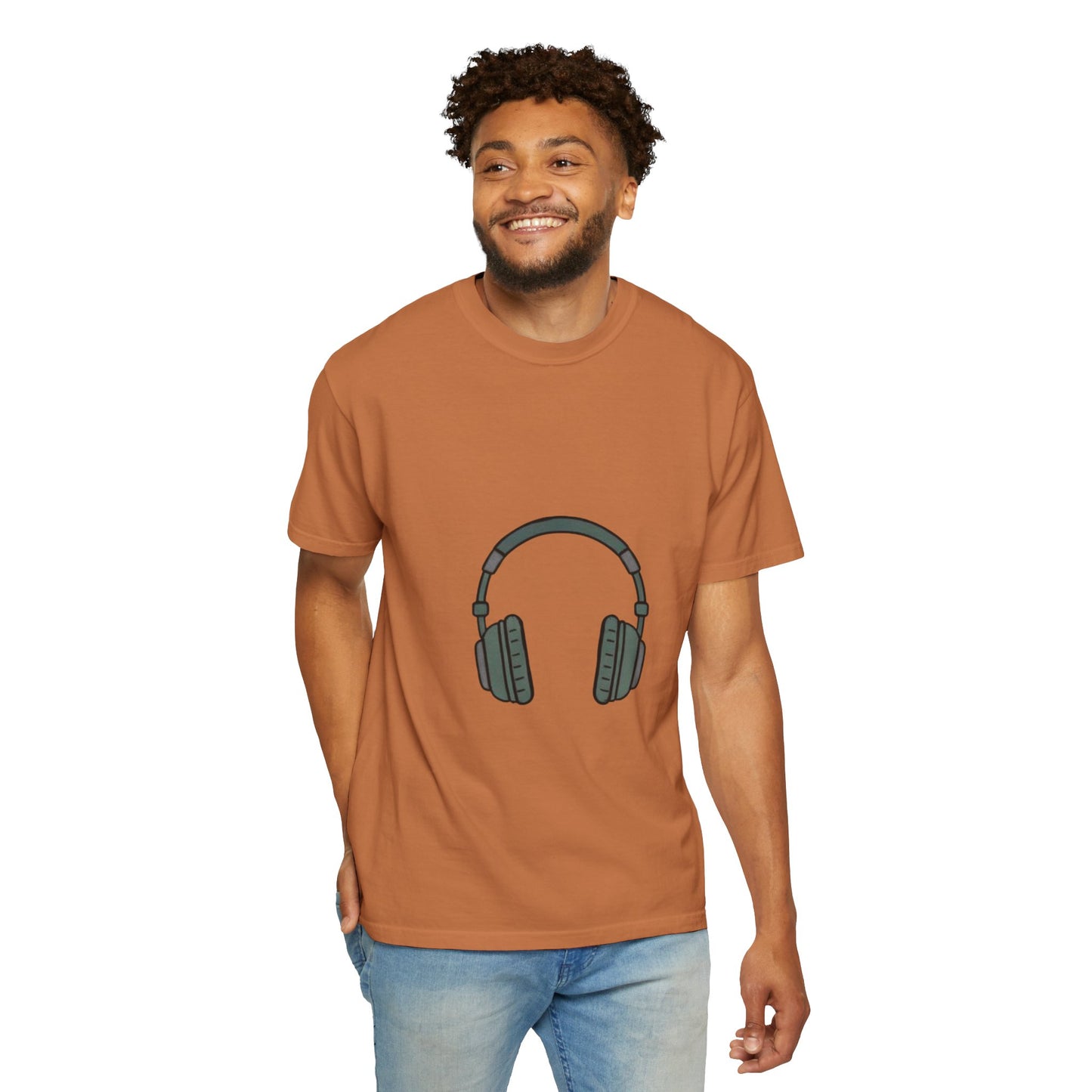 Head Phone Unisex Garment-Dyed T-shirt