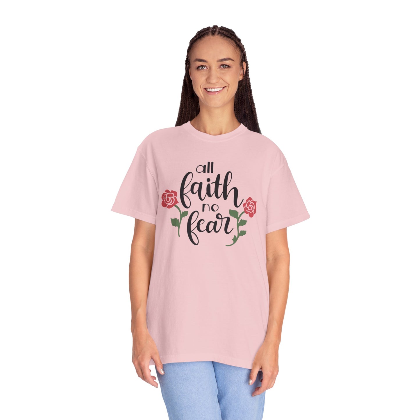 All Faith No Fear Stop Wishing Start Doing Action Goal Setting Modern Tee Achievement Self-Improvement Unisex Heavy Cotton T-Shirt