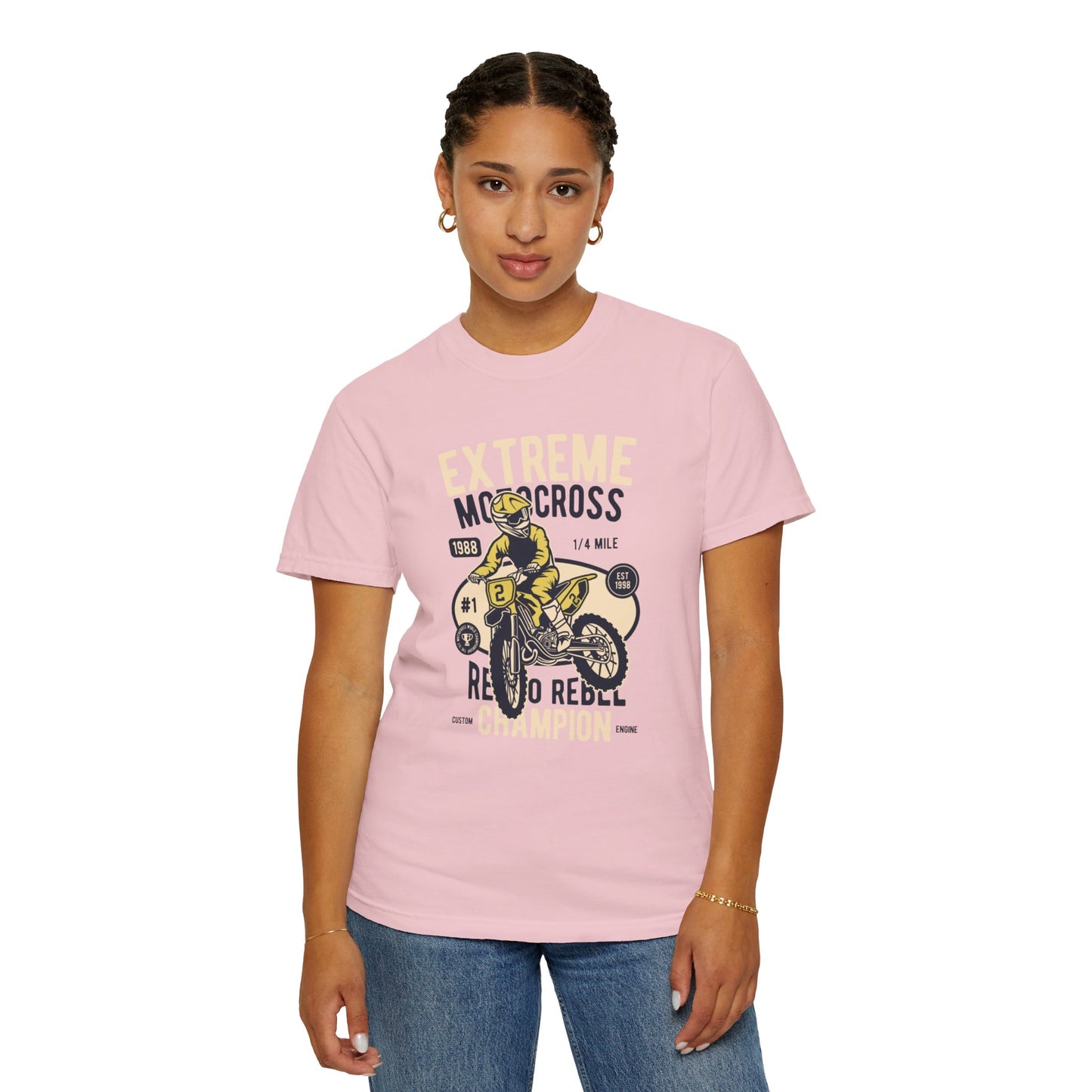 Extreme Champion Epic Trail Exploration Tee Thrill-Seeking Stunt Mastery Downhill Rush Unisex Heavy Cotton T-Shirt