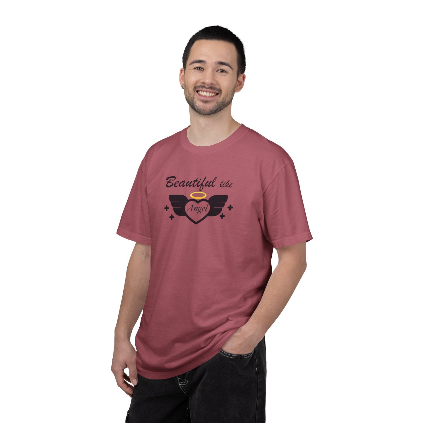 Beautiful Like Angel Politeness Tee Confidence Boost Stunning Gracefulness Unisex Heavy Cotton T-Shirt
