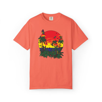 Palm Trees Island Summer Trendy Tee Sunshine Days Ice Cream Summer Camp Beachcombing Anchor Unisex Heavy Cotton T-Shirt