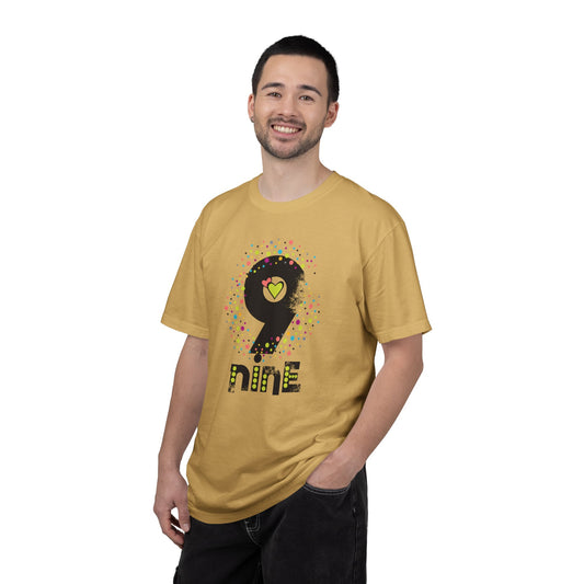9 Nine Number Flowers Heartwarming Lovely Trendy Tee Sweet Charismatic Beautiful Fragrance Rose Unisex Heavy Cotton T-Shirt