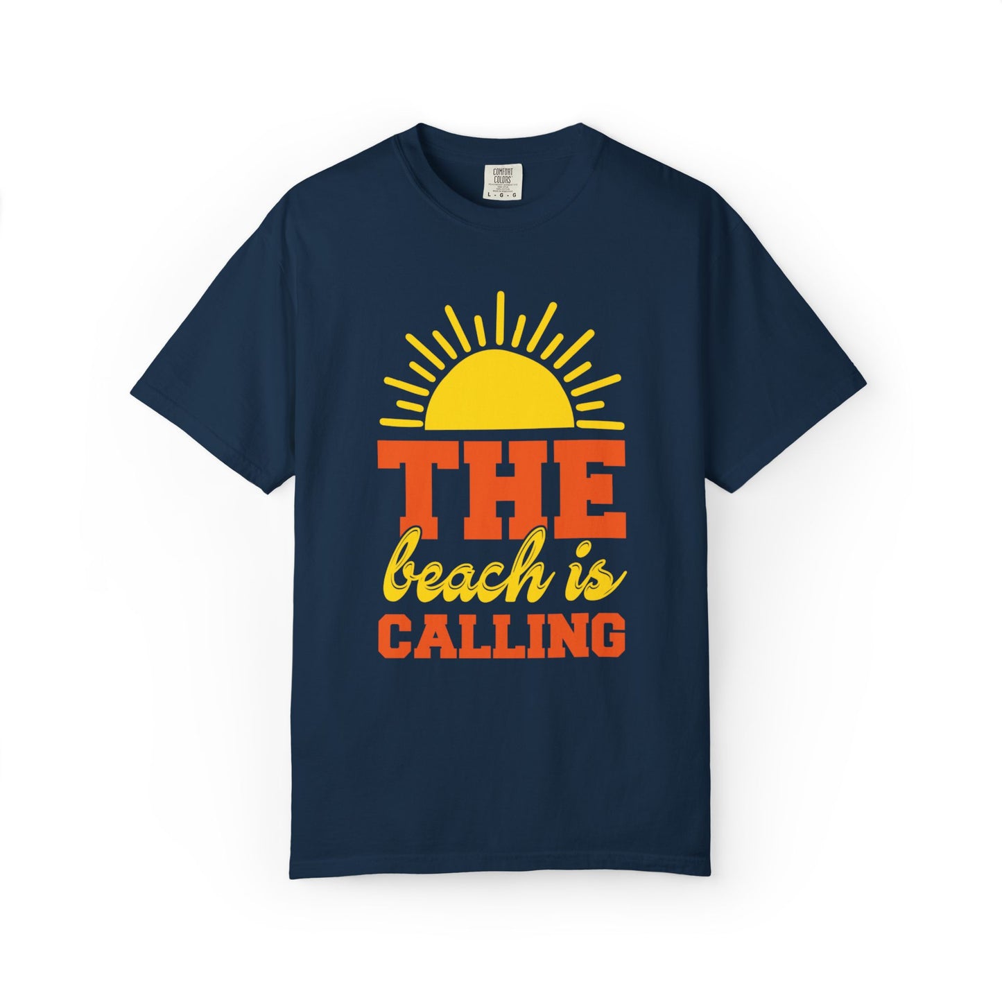 Enjoyable The Beach Is Calling Beach Life Sun Sand Sea Sun Kissed Sea Breeze Beach Sun Glasses Palm Trees Unisex Heavy Cotton T-Shirt
