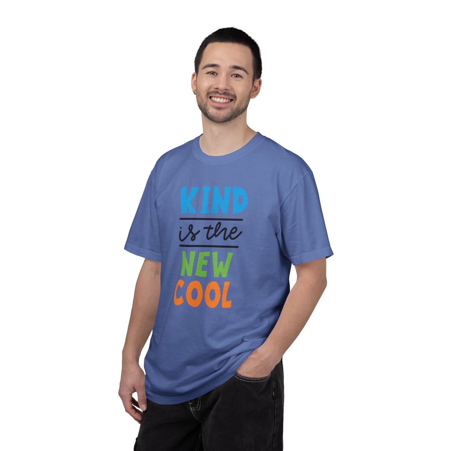 Kind Is The New Cool Positive Affirmation Tee Heartfelt Advice Inspirational Words Unisex Heavy Cotton T-Shirt