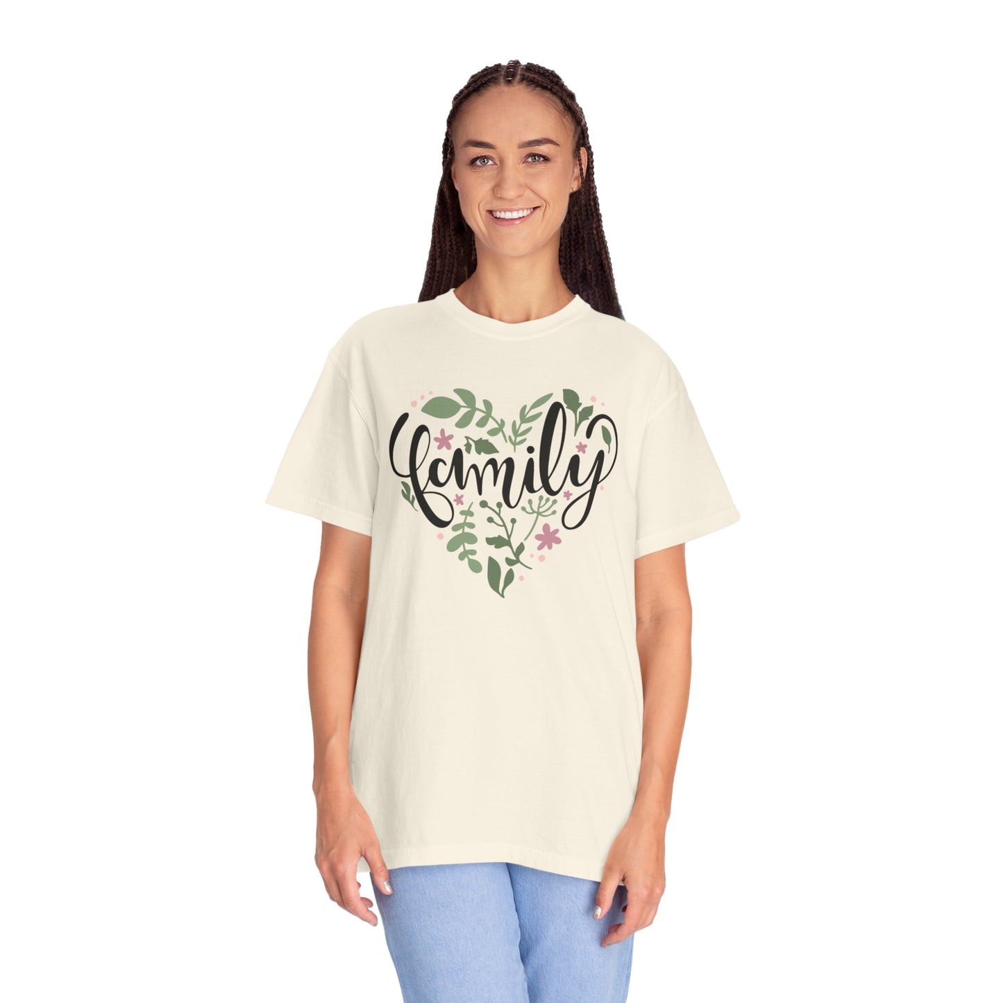 Family Trendy Tee Hug Rainbow Passion Unconditional Soulful Connection Siblings Love Parents Unisex Heavy Cotton T-Shirt