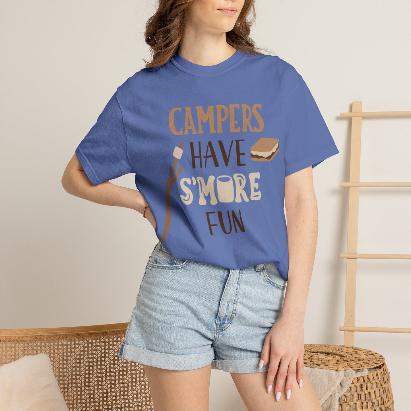 Campers Adventure Mountain Tee Belays Ropes Fun Activities Unisex Heavy Cotton T-Shirt