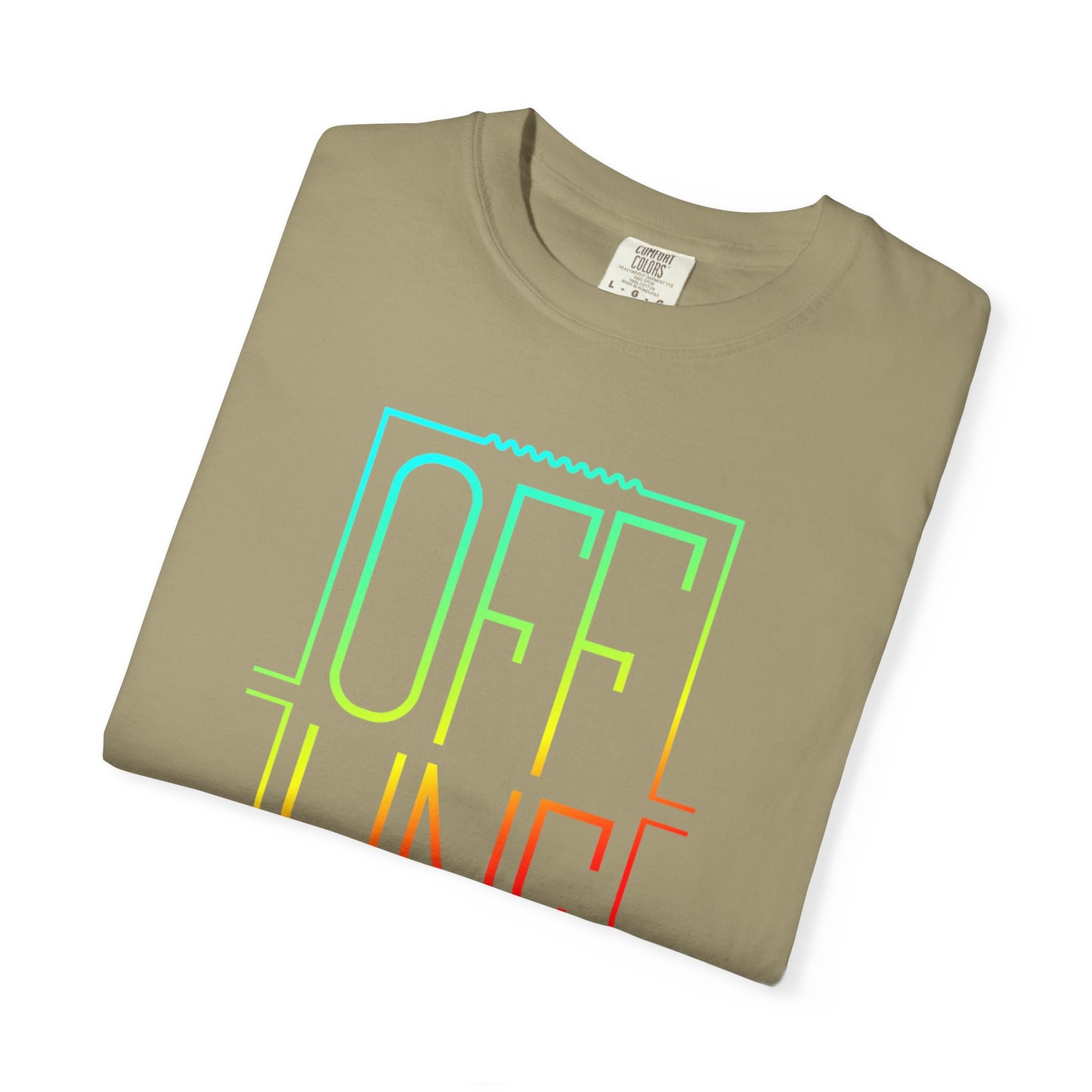 Offline Graphic T-Shirt — Retro Neon Text Tee