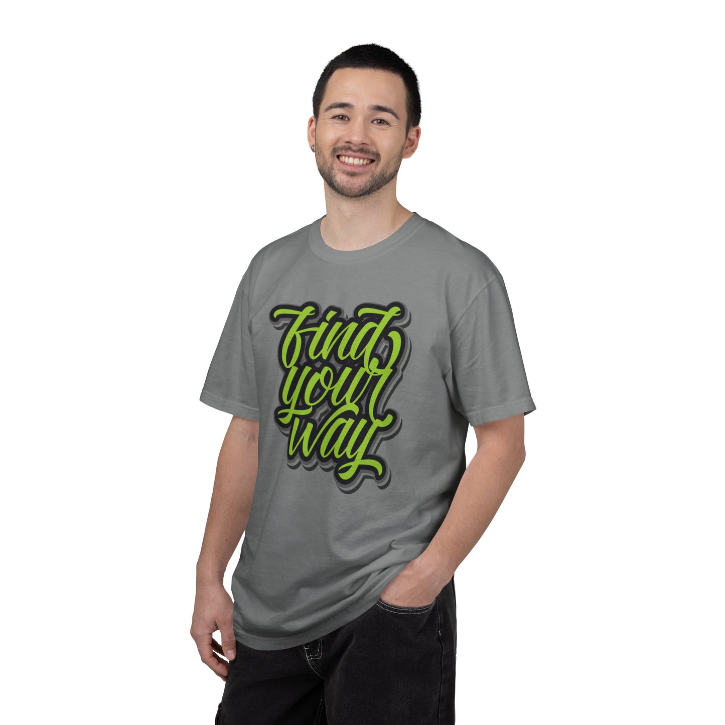 Find Your Way Direction Guidance Tee Exploration Adventure Destination Unisex Heavy Cotton T-Shirt