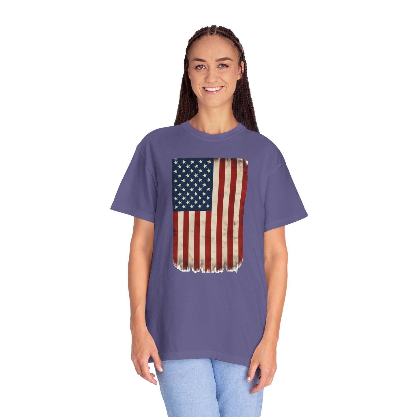 Flag USA - Unisex Garment-Dyed T-shirt