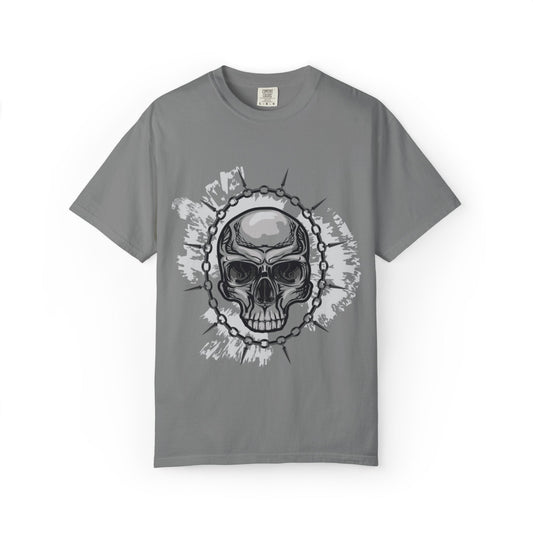 Chain Skull Cranium Head Anatomy Bones Trend Tee Horror Creepy Head X-ray Unisex Heavy Cotton T-Shirt