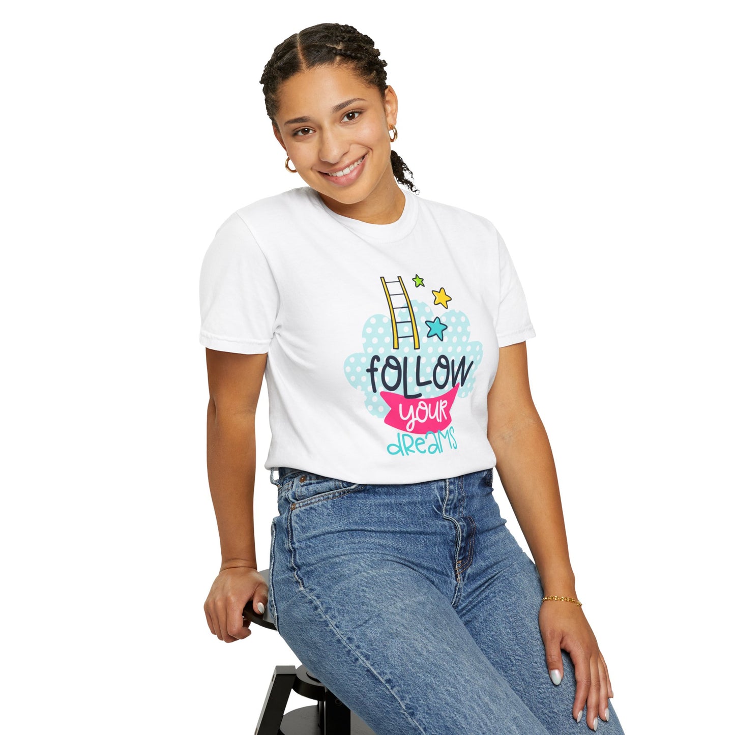 Follow Your Dreams Aspiration Determination Courage Night Wishes Unisex Heavy Cotton T-Shirt
