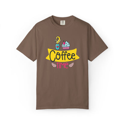 Funny Coffee Time Beans Latte Lovers Tee Black Brew Addicted Barista Freak Unisex Heavy Cotton T-Shirt