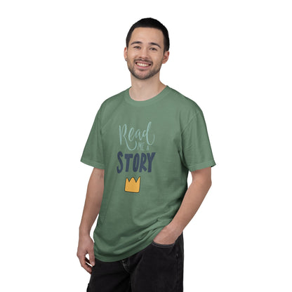 Read Me A Story Time Travel Superhero Parallel Trendy Tee Universe Fiction Connection Grand Parents Unisex Heavy Cotton T-Shirt