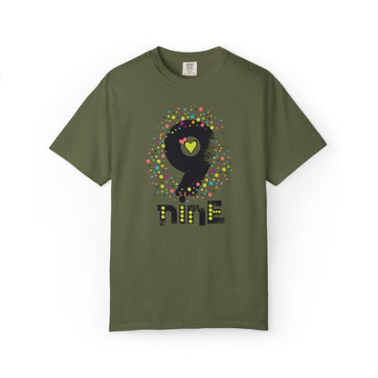 9 Nine Number Flowers Heartwarming Lovely Trendy Tee Sweet Charismatic Beautiful Fragrance Rose Unisex Heavy Cotton T-Shirt