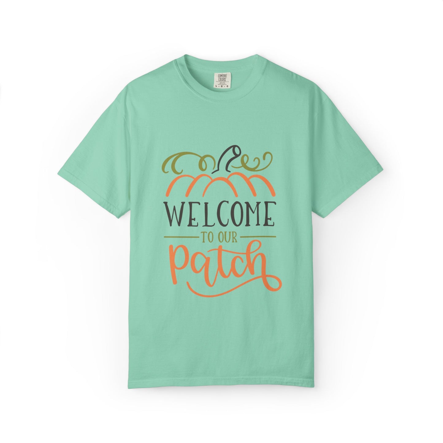 Welcome To Our Patch Harvest Festival Autumn Pumpkins Tee Fall Activities Farm Visit Family Fun Unisex Heavy Cotton T-Shirt