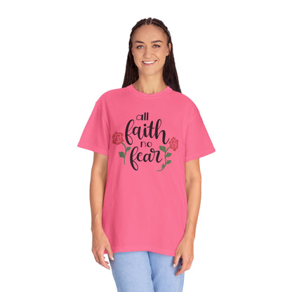 All Faith No Fear Stop Wishing Start Doing Action Goal Setting Modern Tee Achievement Self-Improvement Unisex Heavy Cotton T-Shirt