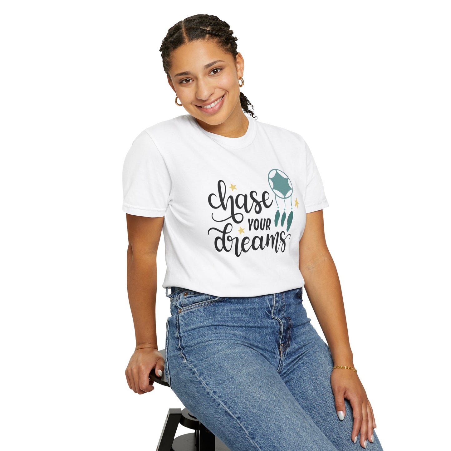 Chase Your Dreams Creativity Imagination Tee Determination Reach For The Stars Unisex Heavy Cotton T-Shirt