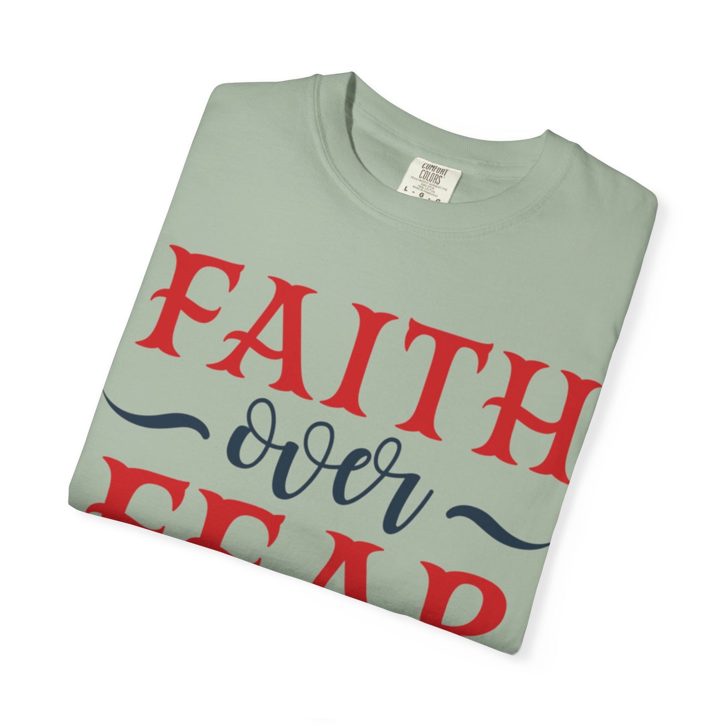 Faith Over Fear Stop Wishing Start Doing Action Goal Setting Modern Tee Achievement Self-Improvement Unisex Heavy Cotton T-Shirt