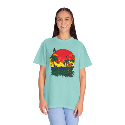 Palm Trees Island Summer Trendy Tee Sunshine Days Ice Cream Summer Camp Beachcombing Anchor Unisex Heavy Cotton T-Shirt