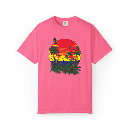 Palm Trees Island Summer Trendy Tee Sunshine Days Ice Cream Summer Camp Beachcombing Anchor Unisex Heavy Cotton T-Shirt