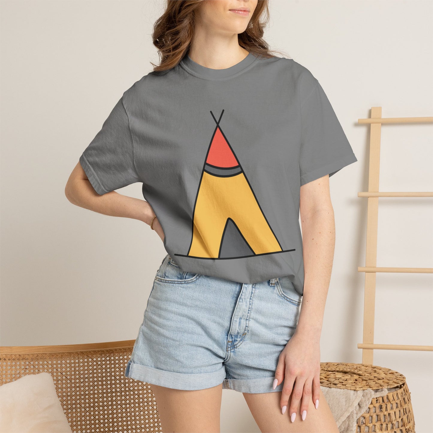 Camping  Adventure Lovers Tee Nature Exploration Bonfire Travel Van Unisex Heavy Cotton T-Shirt