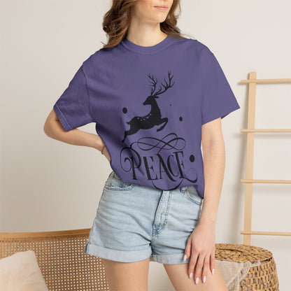 Peace Harmony Unity Peacemakers Tee Merry Christmas Festival Snowflakes Season Of Joy Unisex Heavy Cotton T-Shirt