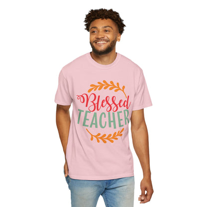 Blessed Teacher Role Model Supportive Learning Positive Reinforcement Moral Values Unisex Heavy Cotton T-Shirt