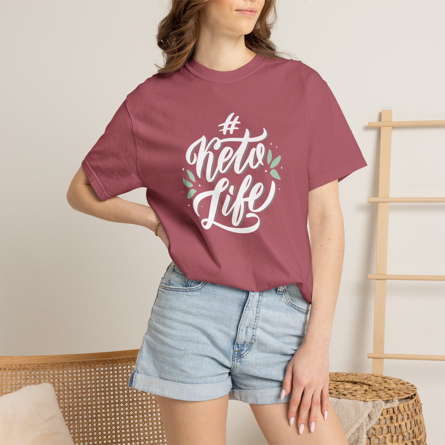 Keto Life Low-Carb Vegetables Tee Moderate Protein Fat Adaptation Intermittent Fasting Unisex Heavy Cotton T-Shirt