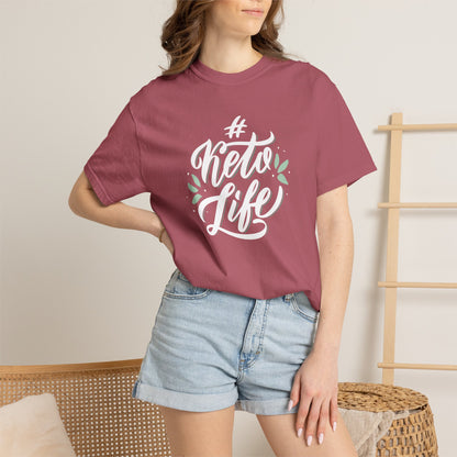 Keto Life Low-Carb Vegetables Tee Moderate Protein Fat Adaptation Intermittent Fasting Unisex Heavy Cotton T-Shirt