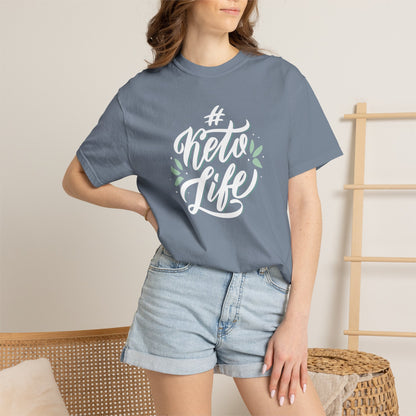 Keto Life Low-Carb Vegetables Tee Moderate Protein Fat Adaptation Intermittent Fasting Unisex Heavy Cotton T-Shirt