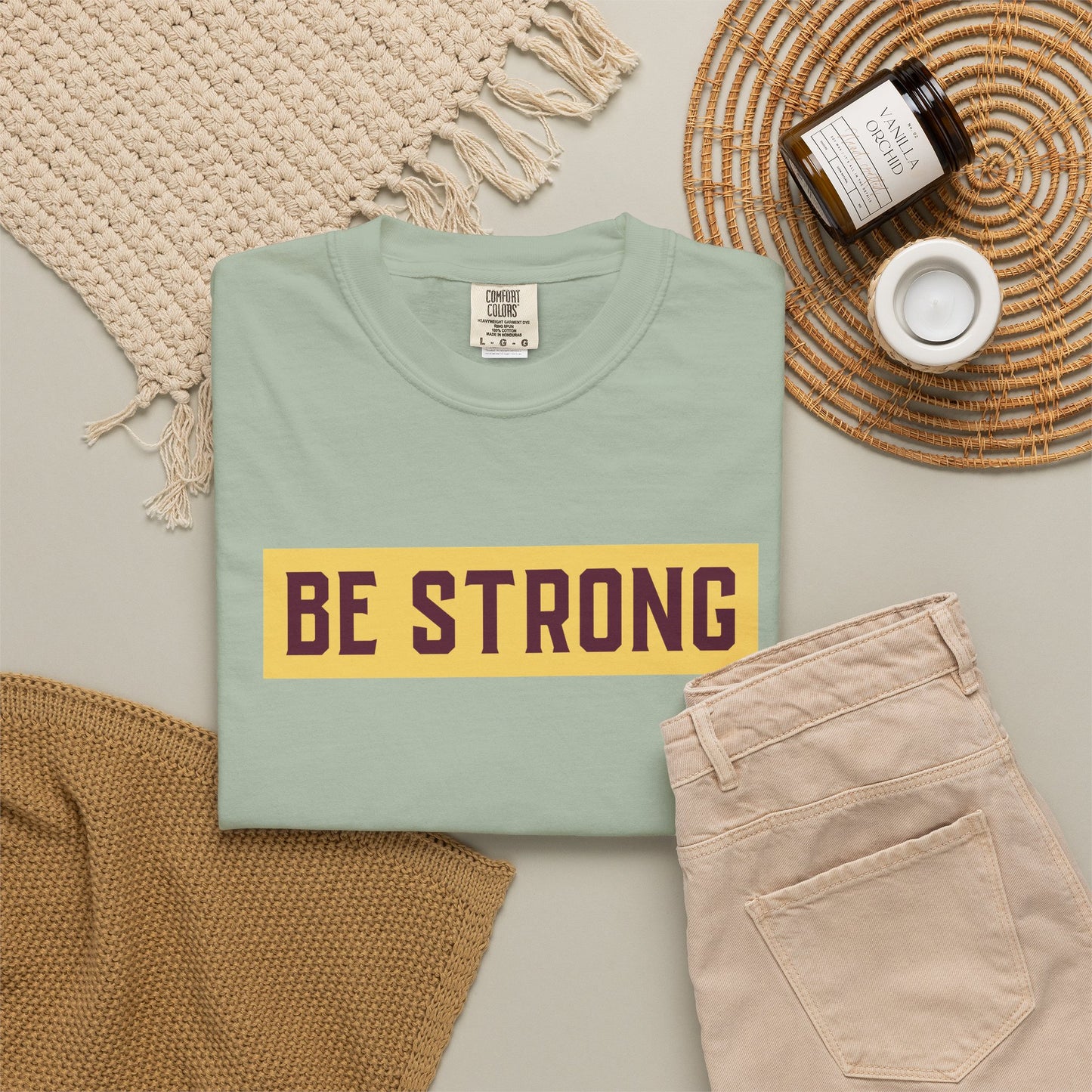 Be Strong Quotes Best Selling Unisex Heavy Cotton T-Shirt