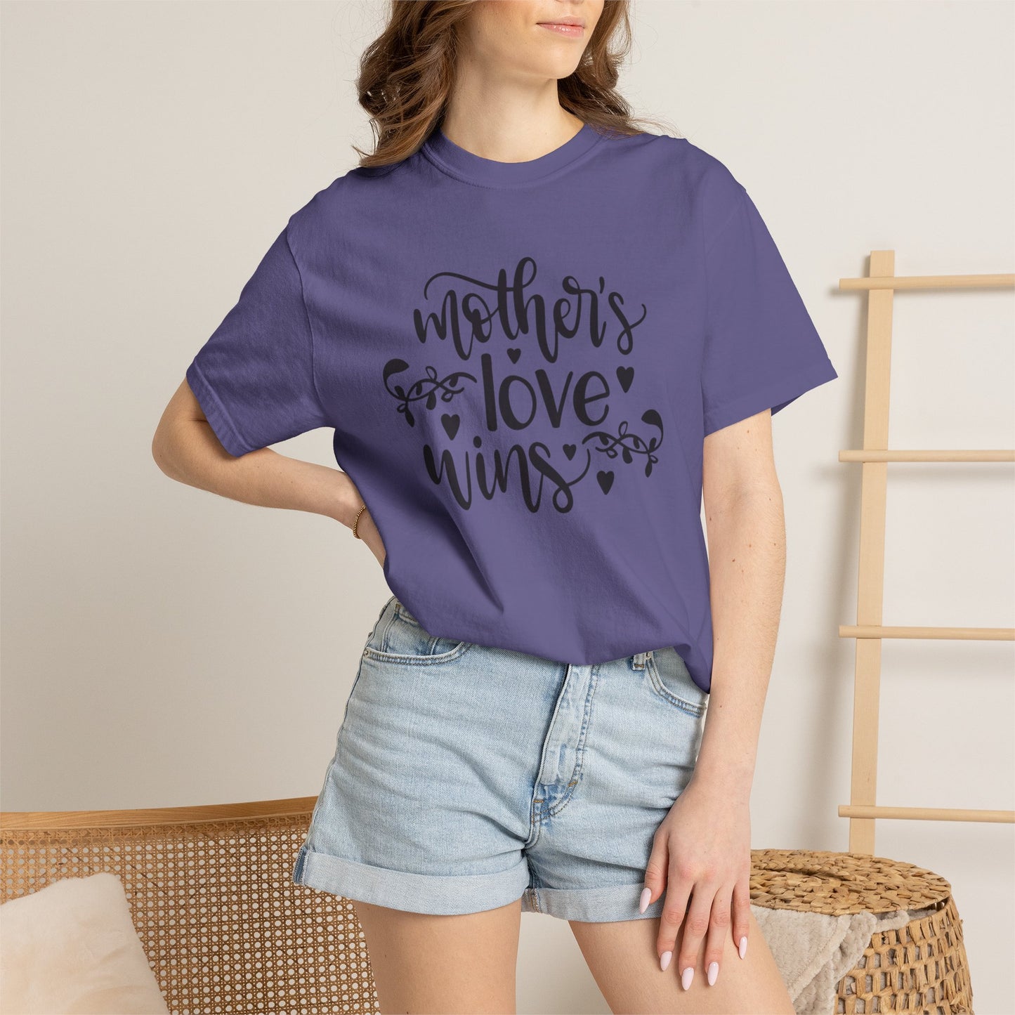 Mothers Love Wins Priceless Strong Tee Motherhood Supermom Life Giver Unconditional Care Unisex Heavy Cotton T-Shirt