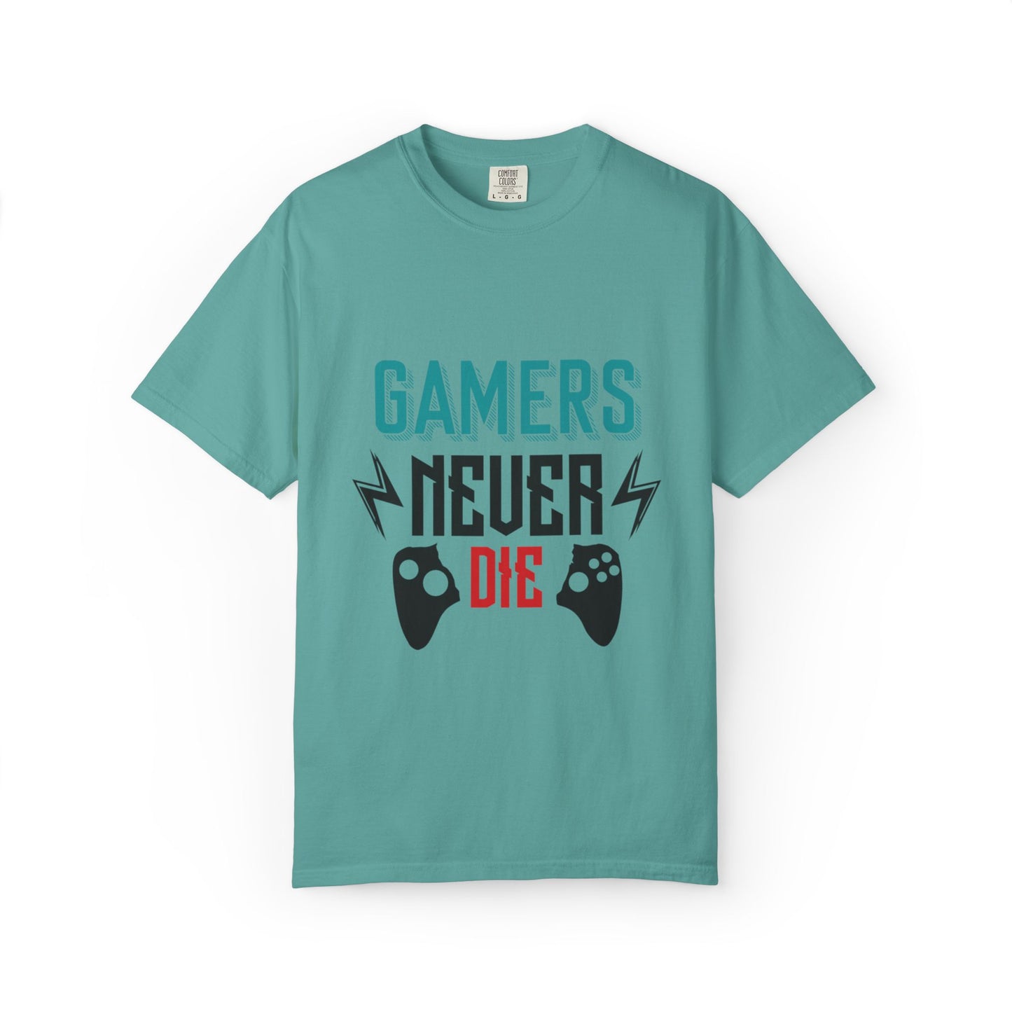 Gamers Never Die Warriors Tee Non-Stop Playing Obsession Mastery Thrill Unisex Heavy Cotton T-Shirt