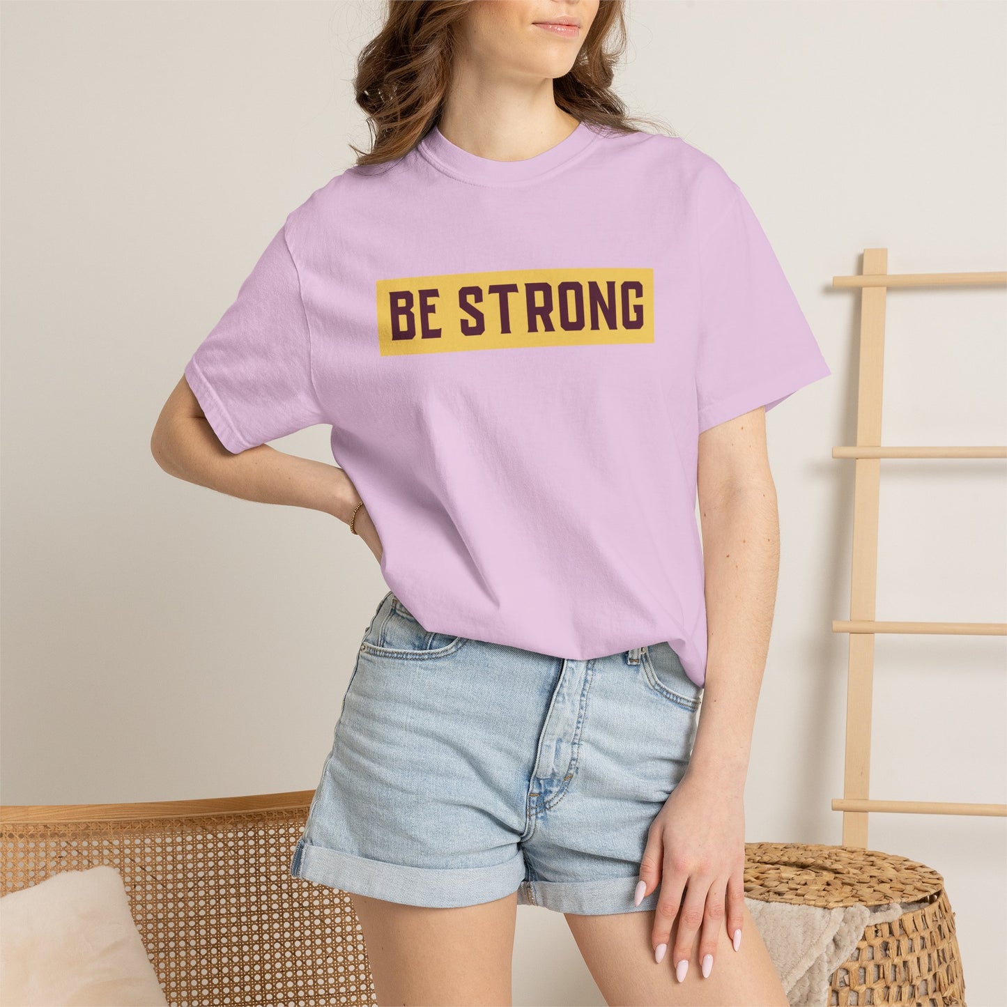 Be Strong Quotes Best Selling Unisex Heavy Cotton T-Shirt