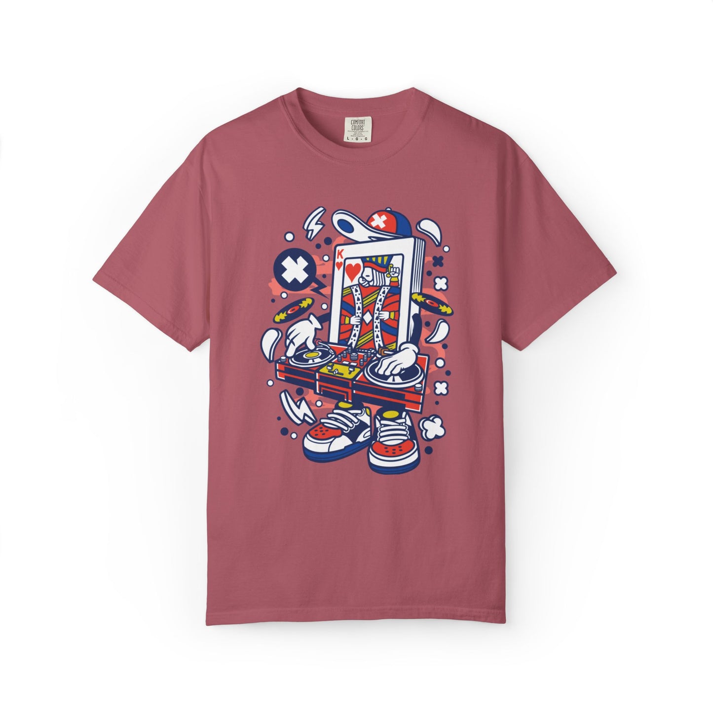 Dj King Play Card Hip Hop Vibes Trends Pop Visuals Tee Remixes Music Producer Unisex Heavy Cotton T-Shirt