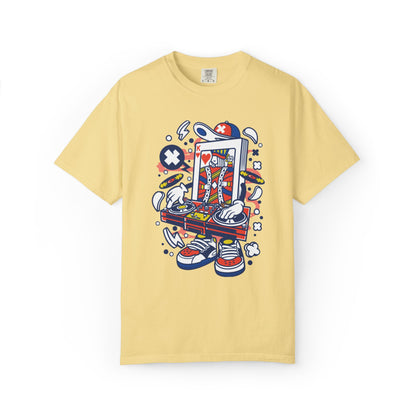 Dj King Play Card Hip Hop Vibes Trends Pop Visuals Tee Remixes Music Producer Unisex Heavy Cotton T-Shirt