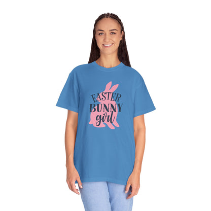 Easter Bunny Girl Holy Week Celebration Spring Festival Tee Christian Holiday Excitement Eggs Good Friday  Unisex Heavy Cotton T-Shirt