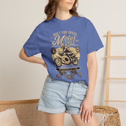 Built For Speed Motorcycle Custom Engine Club Motorbike Lovers Trendy Tee High-speed Rider Adventure Racer Unisex Heavy Cotton T-Shirt