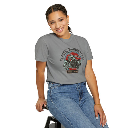 Classic Motorcycles Custom Engine Club Motorbike Lovers Trendy Tee High-speed Rider Adventure Racer Unisex Heavy Cotton T-Shirt