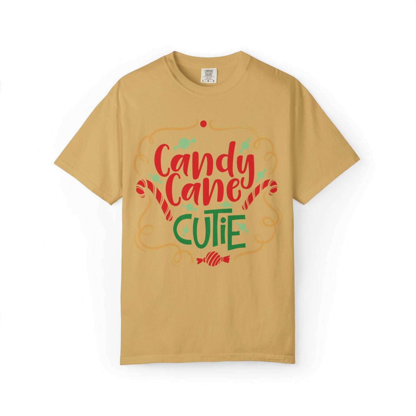 Candy Cane Cutie Enjoying Tee Tiny Helpers Jingle Bell Bling Festival Season Merry Christmas Unisex Heavy Cotton T-Shirt